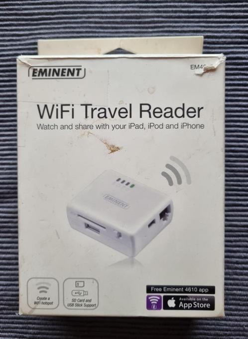 Eminent EM4610 WiFi Travel Reader WiFi versterker, met handl, Computers en Software, WiFi-versterkers, Zo goed als nieuw, Ophalen of Verzenden