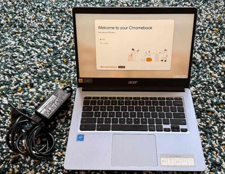 Acer Chromebook 314 CB314-1H-C11A, Computers en Software, Chromebooks, Zo goed als nieuw, 14 inch, 4 GB of minder, 64 GB, Qwerty