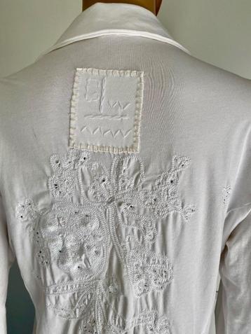 i411 Margittes maat 40/42=M/L blouse vest top shirt wit beschikbaar voor biedingen