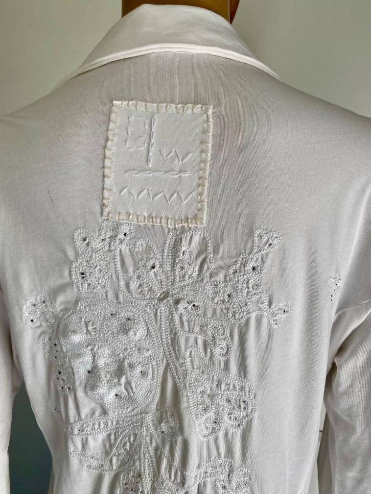 i411 Margittes maat 40/42=M/L blouse vest top shirt wit, Kleding | Dames, Blouses en Tunieken, Zo goed als nieuw, Maat 42/44 (L)