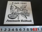 sticker Keldonk Jaarmarkt 1997, Ophalen, Zo goed als nieuw