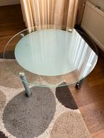Glazen salontafel, Ophalen, Gebruikt, Rond, 50 tot 100 cm