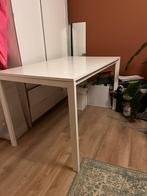 Witte IKEA VIHALS tafel / bureau - zo goed als nieuw, Huis en Inrichting, Tafels | Eettafels, Ophalen, Kunststof, 100 tot 150 cm