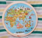 Goki wereld puzzel ronde puzzel tweezijdig, Ophalen of Verzenden, Meer dan 50 stukjes, Zo goed als nieuw, 6 jaar of ouder