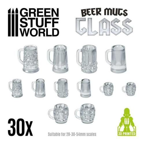 Beer Mugs - Glass 30x 11219 Dungeons Scenery Wargames, Hobby en Vrije tijd, Wargaming, Nieuw, Historisch, Toebehoren, Verzenden