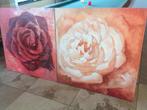 Wanddecoratie Bloemen print 90 x 90 cm, Zo goed als nieuw, Ophalen