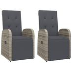 Tuinstoelen 2 st verstelbaar met kussens poly rattan, Tuin en Terras, Tuinmeubel-accessoires, Ophalen of Verzenden, Nieuw
