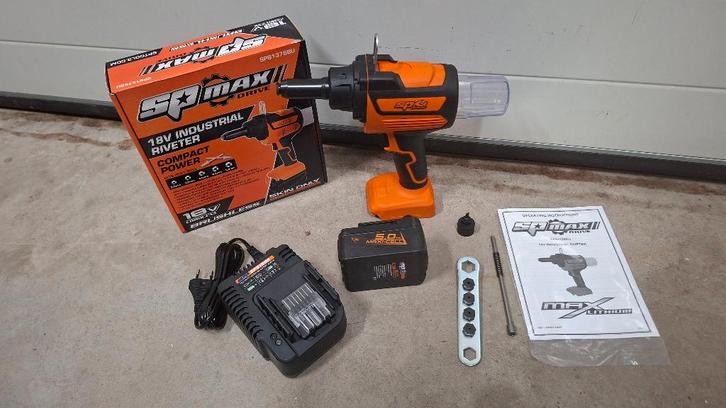 SP Tools Accu popnageltang blindklinkmoertang 18v NIEUW!, Auto diversen, Autogereedschap, Nieuw, Ophalen of Verzenden