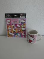 Hello Kitty mok/beker en stickervellen, Gebruikt, Ophalen of Verzenden