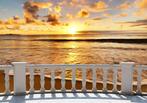 15 Balkon Sunset Strand Vlies Fotobehang 350x250 in 3 maten, Ophalen of Verzenden, Nieuw