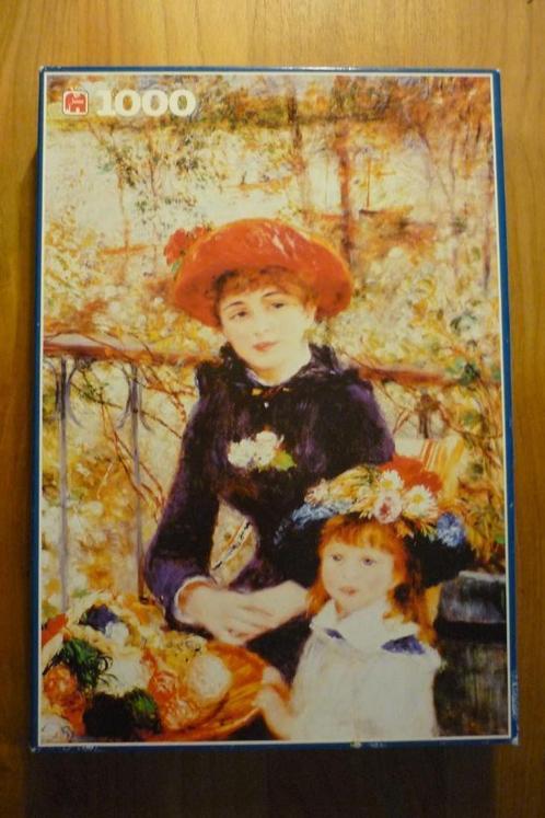 Jumbo A.Renoir (1841-1919) '' OP HET TERRAS '' 1000 st., Hobby en Vrije tijd, Denksport en Puzzels, Gebruikt, Legpuzzel, 500 t/m 1500 stukjes
