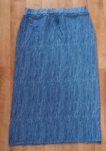 Lange rok blauw met print maat L/XL Nieuw MS mode