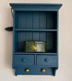 Leuk wandkastje donkerblauw, Huis en Inrichting, Kasten | Overige, Ophalen of Verzenden, Gebruikt