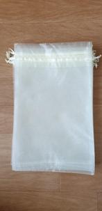 Grote Organza zakjes creme kleur 20x30 -kado-huwelijk-feest, Verzenden, Nieuw, Feestartikel, Overige