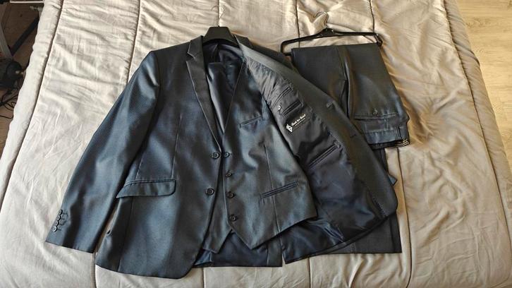 Stijlvol Trouwpak - Henk ter Horst - Maat 52, Kleding | Heren, Kostuums en Colberts, Zo goed als nieuw, Maat 52/54 (L), Blauw