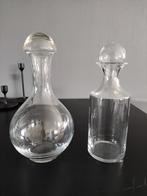 Decanteer karaf met stop - decanter - kristalglas - 2x, Antiek en Kunst, Antiek | Glas en Kristal, Ophalen