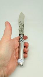 Antiek Jugendstil taartmes. Handvat: echt zilver., Antiek en Kunst, Ophalen of Verzenden, Zilver