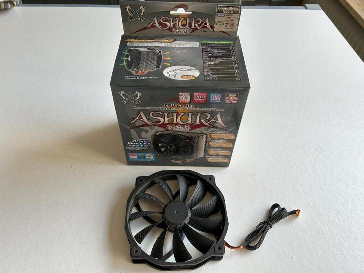 Scythe Ashura CPU koeler met tweede fan, Computers en Software, Computerkoelers, Zo goed als nieuw, Luchtkoeling, Ophalen of Verzenden