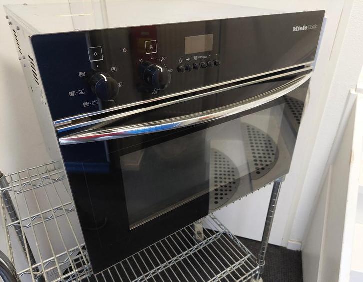Miele combimagnetron H147-2MB zwart glas, Witgoed en Apparatuur, Ovens, Gebruikt, Inbouw, Oven met grill, 45 tot 60 cm, 45 tot 60 cm