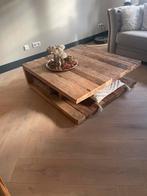 Teakhouten salontafel (100x100), Huis en Inrichting, Tafels | Salontafels, Ophalen, Gebruikt, Landelijk, Minder dan 50 cm
