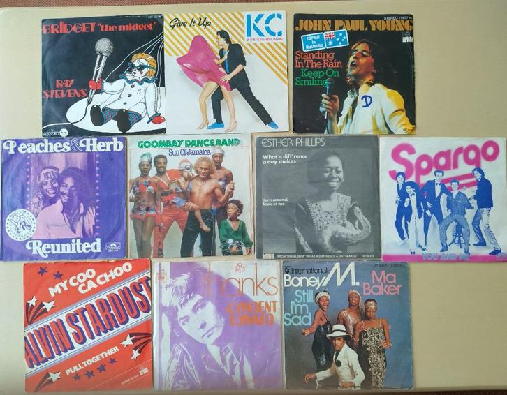 Lot A-3 singles (jaren zestig-zeventig & tachtig), Cd's en Dvd's, Vinyl Singles, Zo goed als nieuw, Single, Pop, 7 inch, Verzenden