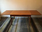 Vintage Teak Uitschuifbare Eettafel Jaren '50, Ophalen, Gebruikt, Teakhout, 200 cm of meer