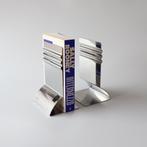 Zack design boekensteunen rvs chroom vintage, Ophalen of Verzenden, Zo goed als nieuw