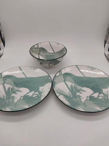 Gusta Bordjes en Schaaltje - Vogel Design beschikbaar voor biedingen