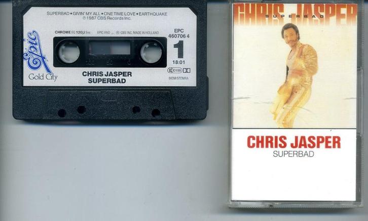 Chris Jasper – Superbad 8 nrs cassette 1987 ZGAN, Cd's en Dvd's, Cassettebandjes, Zo goed als nieuw, Origineel, R&B en Soul, 1 bandje