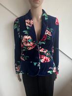King Louie blazer maat M 38 donkerblauw fluweel bloemen roze, Kleding | Dames, Maat 38/40 (M), Blauw, Ophalen of Verzenden, Zo goed als nieuw