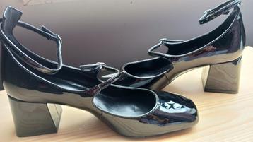 Mango MNG pumps hakken brede neus lak zwart ZGAN mt 37 gala beschikbaar voor biedingen