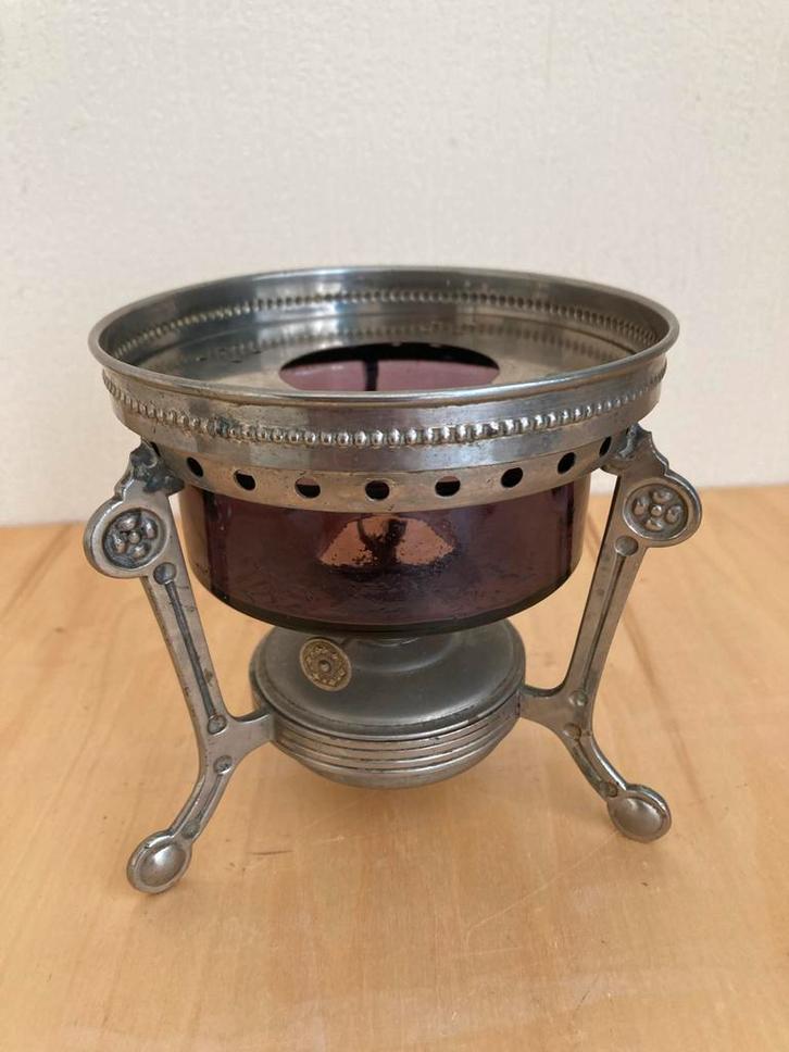 Antieke Rechaud met Brander, Ø12 cm., Antiek en Kunst, Antiek | Overige Antiek, Ophalen of Verzenden
