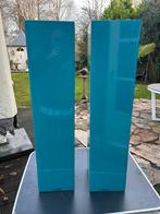 2 Blauwe zuiltjes Artstone, 90cm hoog, 21breed, 6kg, Ophalen, Zo goed als nieuw