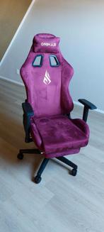 Paars/rood Gaming Bureaustoel - Symino, Huis en Inrichting, Bureaustoelen, Ophalen, Gaming bureaustoel, Paars, Zo goed als nieuw