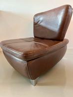 Compacte leren fauteuil Henders & Hazel bruin/cognac, Huis en Inrichting, Fauteuils, Ophalen of Verzenden, Zo goed als nieuw, 75 tot 100 cm
