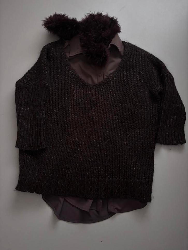 Essentiel antwerp trui, Kleding | Dames, Truien en Vesten, Zo goed als nieuw, Maat 38/40 (M), Bruin, Verzenden