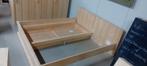 Steigerhout bed met 1 lade showroom opruimen, Steigerhout, Tweepersoons, Ophalen of Verzenden, Zo goed als nieuw