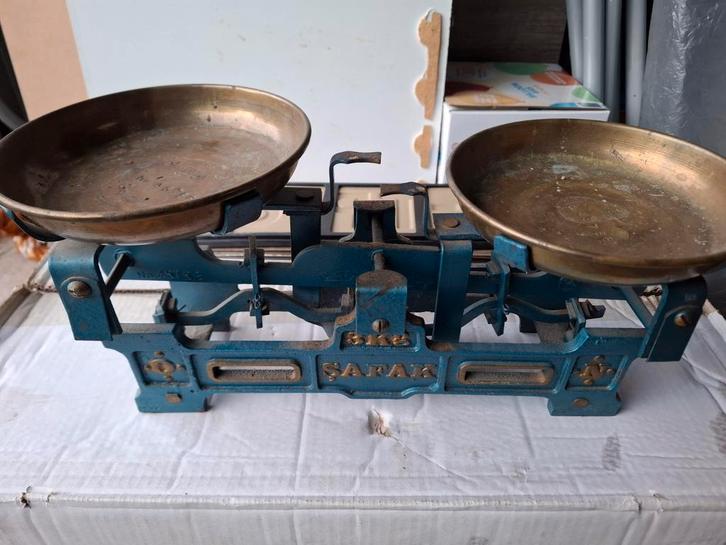 Antieke weegschaal., Witgoed en Apparatuur, Weegschalen, Gebruikt, Analoog, 500 gram of grover, Minder dan 10 kg, Ophalen of Verzenden