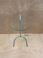 Vintage Ikea RY Glazen Bijzettafel, Minder dan 55 cm, Gebruikt, Rond, Glas