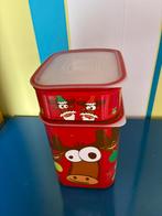 088 Nieuwe trommels van Tupperware Rendier 2 stuks, Huis en Inrichting, Keuken | Tupperware, Verzenden, Nieuw, Rood, Bus of Trommel