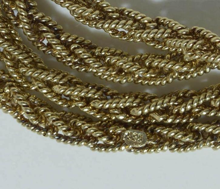 Heel lange Gouden ketting (apart, geen sluiting), Sieraden, Tassen en Uiterlijk, Kettingen, Zo goed als nieuw, Goud, Goud, Verzenden
