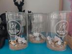 3 waxinehouders en pot met schelpen van rm, Ophalen, Zo goed als nieuw, Overige materialen, Minder dan 25 cm
