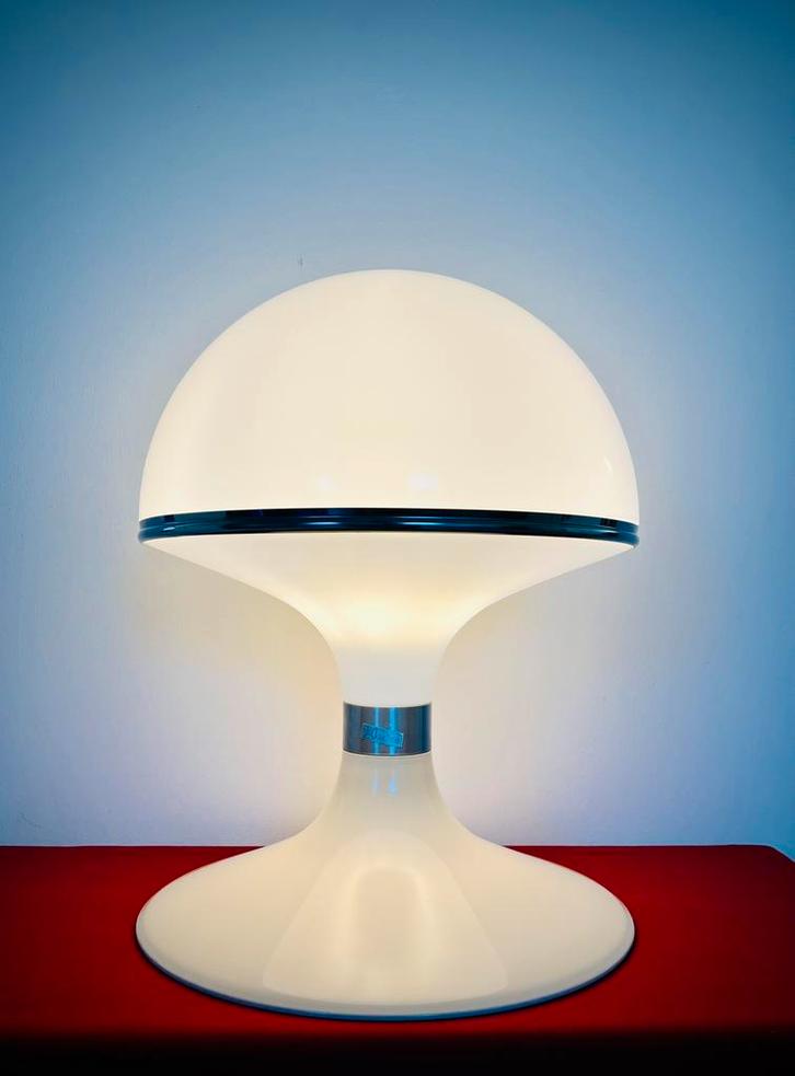 Vintage franse  Dadime XL tafellamp, Huis en Inrichting, Lampen | Tafellampen, Zo goed als nieuw, 50 tot 75 cm, Kunststof, Ophalen