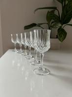 6,8 vintage kristallen witte wijnglazen / portglas.Longchamp, Overige typen, Ophalen of Verzenden, Zo goed als nieuw