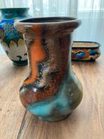 Mooie glanzende gouda (pateel) vaas, Huis en Inrichting, Woonaccessoires | Vazen, Overige materialen, Overige kleuren, Ophalen of Verzenden