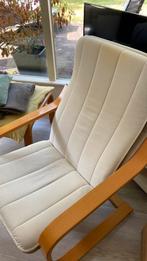 Fauteuil ikea met voetenbank, Ophalen, Gebruikt, Hout