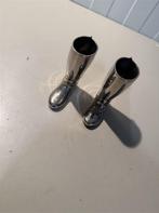Paar verzilverde rijlaarsjiggers van 1 oz en 1,5 oz, gemaakt, Verzamelen, Beelden en Beeldjes, Ophalen of Verzenden, Zo goed als nieuw