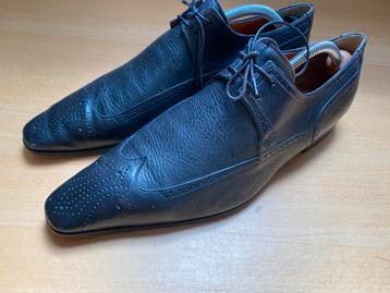 Zwarte Italiaanse santoni schoenen 8,5 42,5 43 brogue beschikbaar voor biedingen
