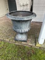 Bloembak grijs, Ophalen, Kunststof, Gebruikt, Rond