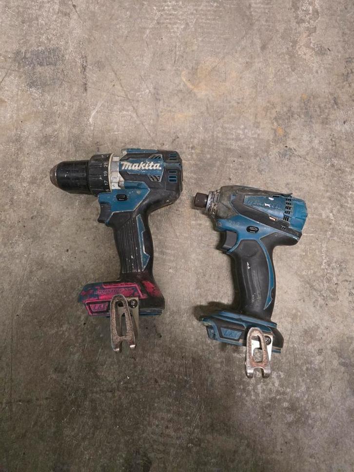 Makita 18v combiset schroefboormachine en slagschroefmachine, Doe-het-zelf en Verbouw, Gereedschap | Boormachines, Gebruikt, Boor- en Schroefmachine